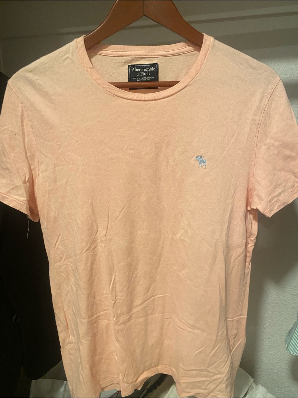Abercrombie & Fitch Men’s Crew Neck T‑Shirt in Peach